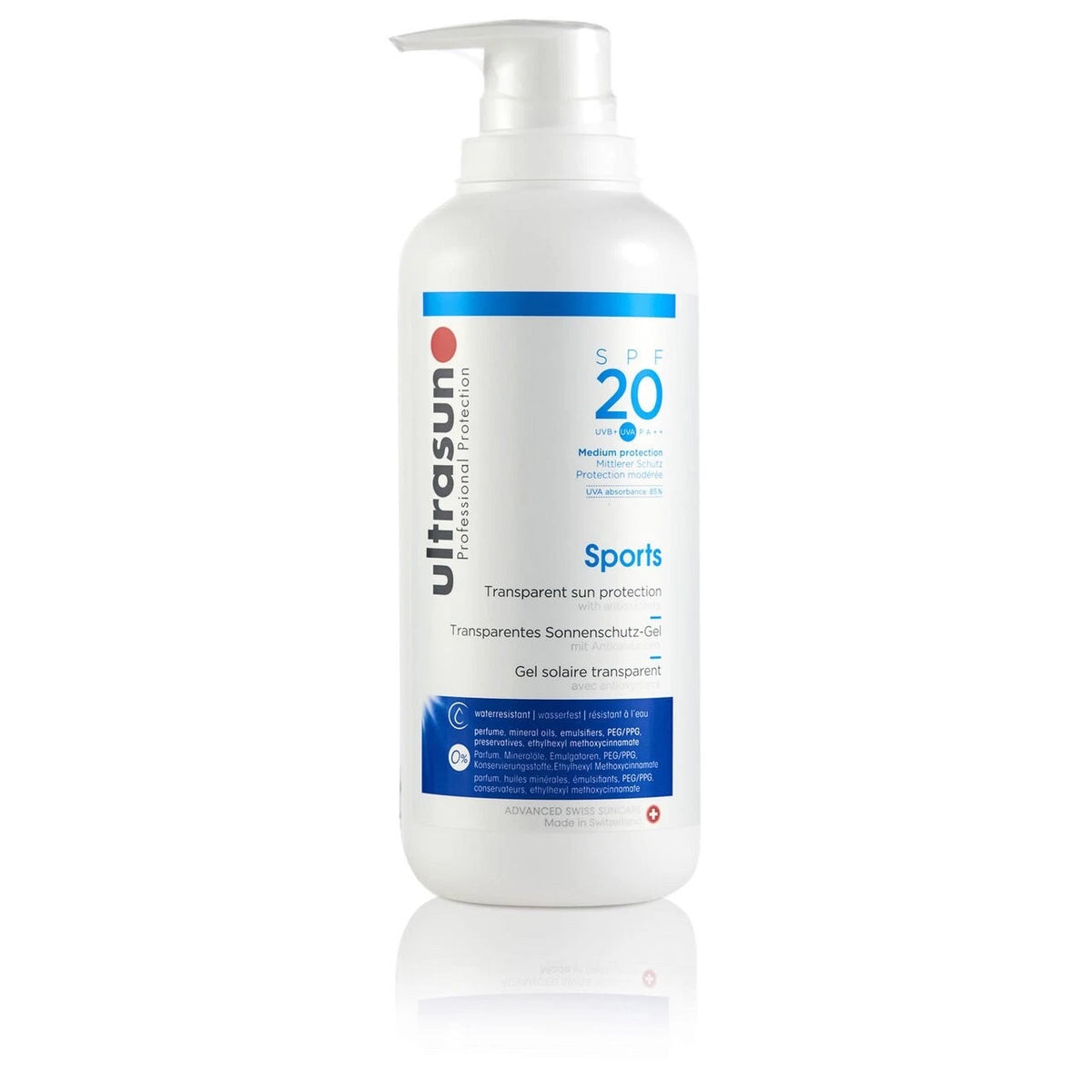 Ultrasun Clear Sports Sunscreen SPF 20 – 400ml | Overstock Clearance | Free Shipping