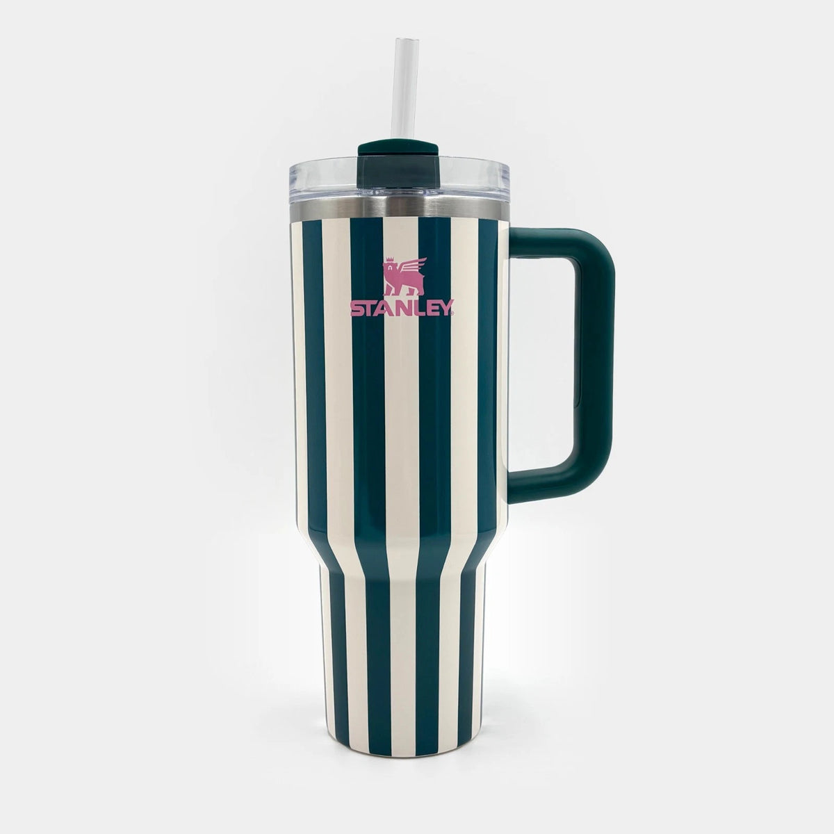 Stanley Quencher 40oz Emerald Stripe Tumbler - Stay Hydrated in Style
