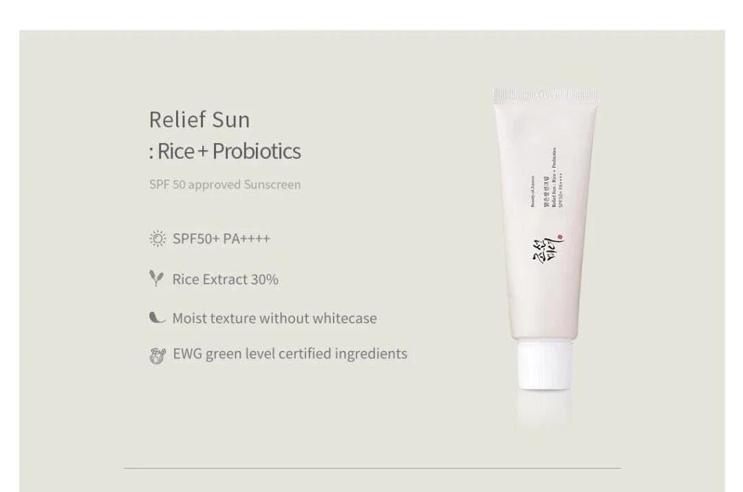 Beauty of Joseon Relief Sun: Rice + Probiotics SPF 50+ PA++++ – Set of 2 (50ml Each) | Free Shipping