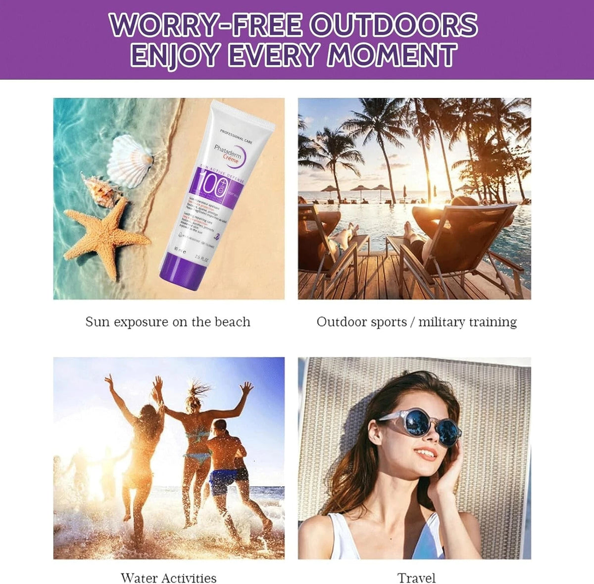 SPF 100+ Sunscreen Sun Cream – UVA/UVB Protection, PA+++, Water & Sweat Resistant
