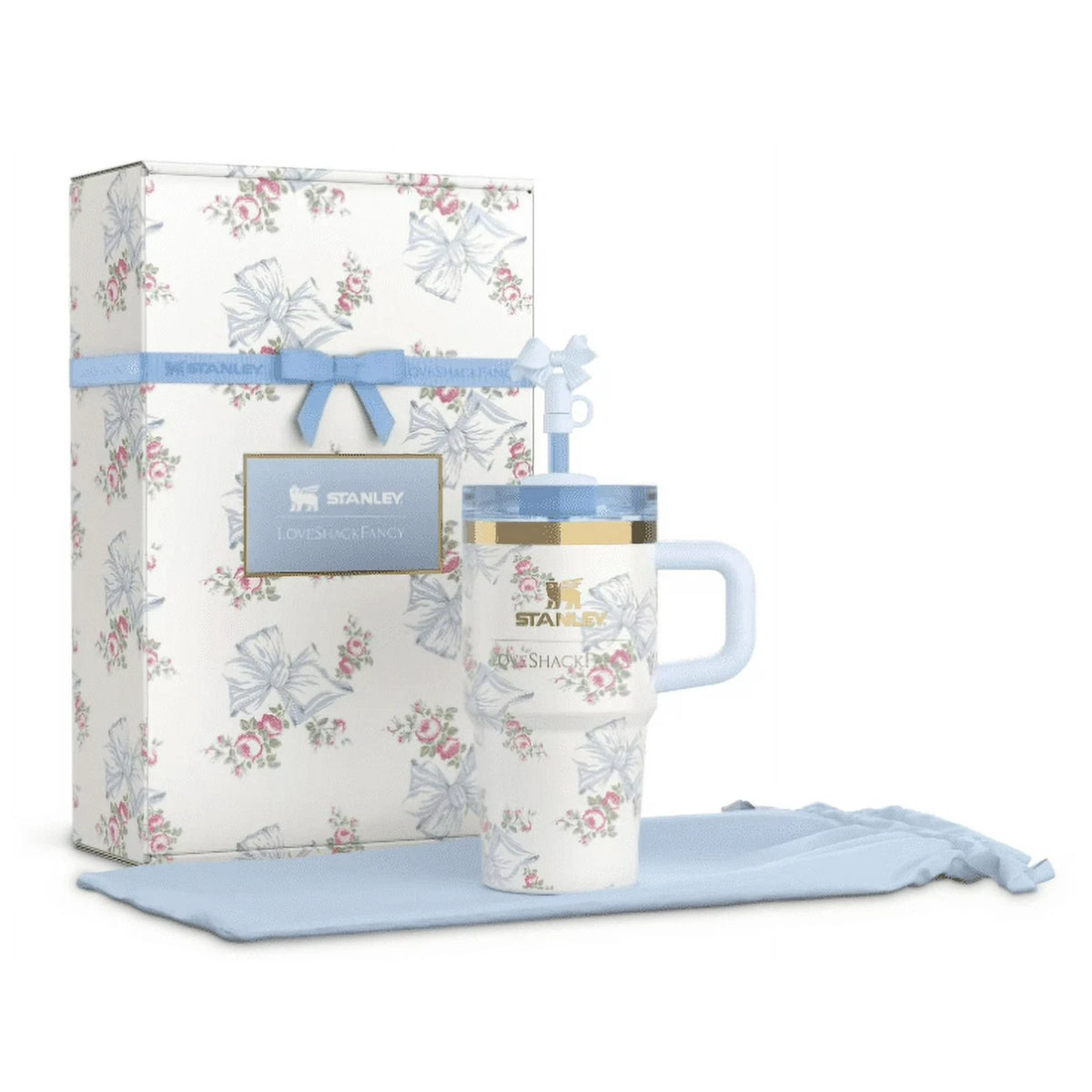 Stanley x LoveShackFancy Floral Powder Blue 20oz Tumbler