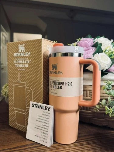 Stanley 40oz Tumbler – Peach Pink for Effortless Hydration