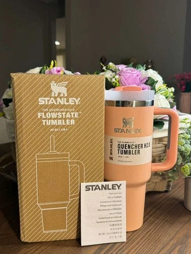 Stanley 40oz Tumbler – Peach Pink for Effortless Hydration